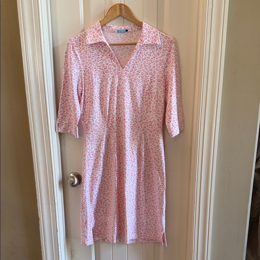 J McLaughlin pink and white dress